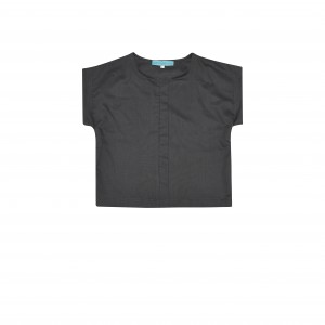 SMD-Fold Crop Top charcoal